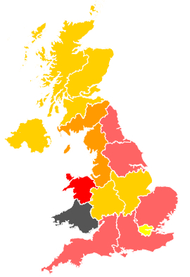 Click on a region for air pollution levels for 04/05/1990