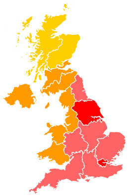 Click on a region for air pollution levels for 04/05/1995