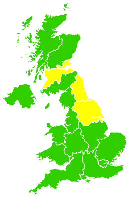 Click on a region for air pollution levels for 04/05/1997