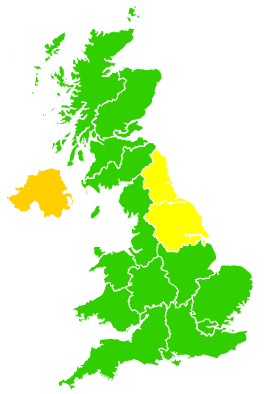 Click on a region for air pollution levels for 04/05/2000