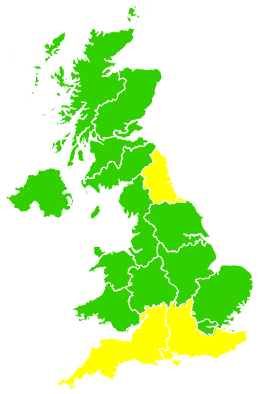 Click on a region for air pollution levels for 04/05/2001