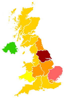 Click on a region for air pollution levels for 04/05/2006