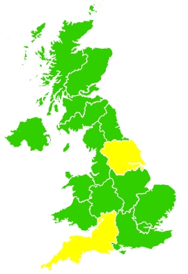 Click on a region for air pollution levels for 04/05/2023