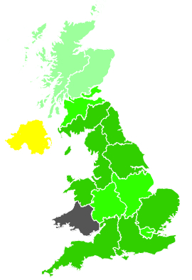 Click on a region for air pollution levels for 04/06/1991