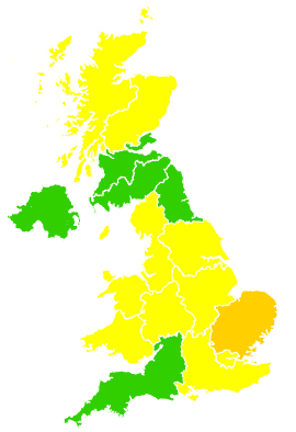 Click on a region for air pollution levels for 04/06/2006