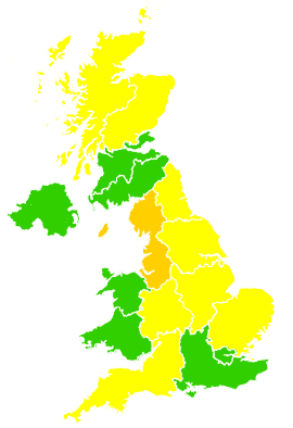 Click on a region for air pollution levels for 04/06/2007