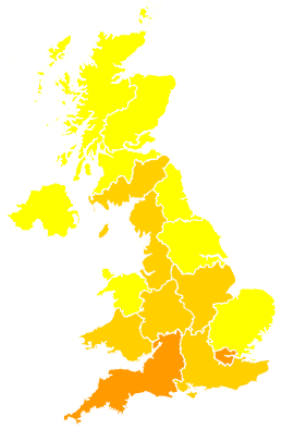 Click on a region for air pollution levels for 04/06/2010