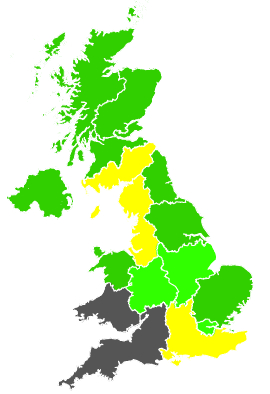 Click on a region for air pollution levels for 04/07/1988