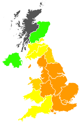 Click on a region for air pollution levels for 04/07/2001