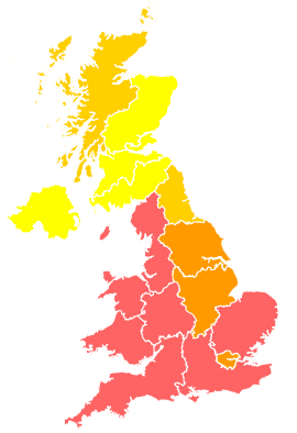 Click on a region for air pollution levels for 04/07/2006