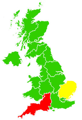 Click on a region for air pollution levels for 04/07/2010