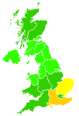 Click on a region for air pollution levels for 04/07/2014