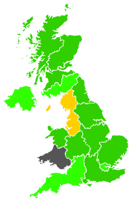 Click on a region for air pollution levels for 04/08/1988