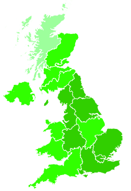 Click on a region for air pollution levels for 04/08/2001