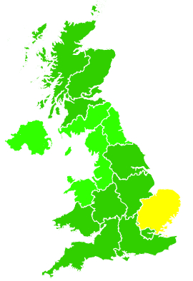 Click on a region for air pollution levels for 04/08/2007