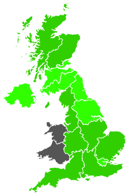 Click on a region for air pollution levels for 04/09/1987