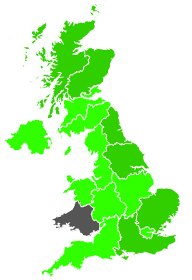 Click on a region for air pollution levels for 04/09/1990