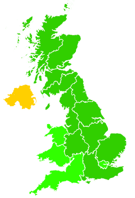 Click on a region for air pollution levels for 04/09/1992