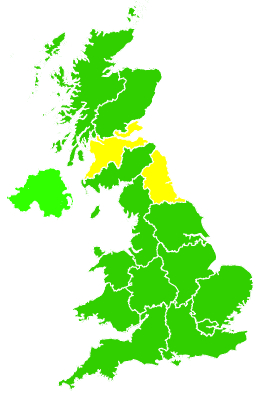 Click on a region for air pollution levels for 04/09/1998