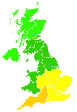Click on a region for air pollution levels for 04/09/2013