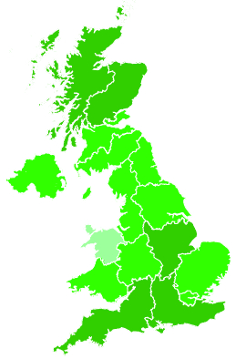 Click on a region for air pollution levels for 04/09/2019