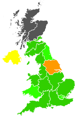 Click on a region for air pollution levels for 04/10/1993
