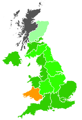 Click on a region for air pollution levels for 04/10/2001