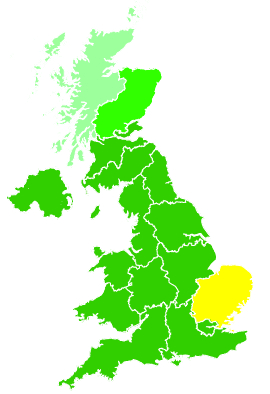 Click on a region for air pollution levels for 04/10/2004