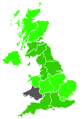 Click on a region for air pollution levels for 04/11/1991