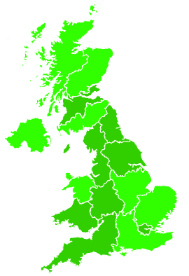 Click on a region for air pollution levels for 04/11/1997