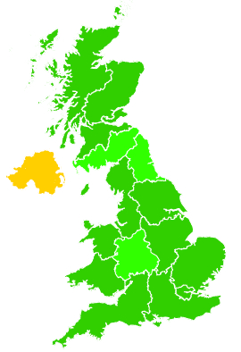 Click on a region for air pollution levels for 04/11/2013