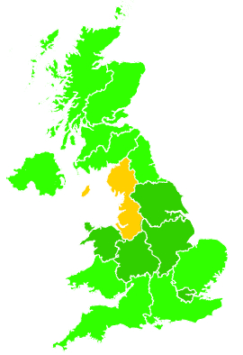 Click on a region for air pollution levels for 04/11/2024