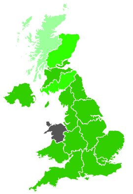 Click on a region for air pollution levels for 04/12/2001