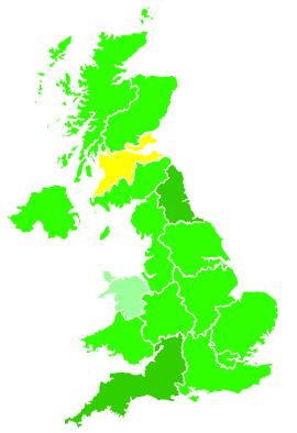 Click on a region for air pollution levels for 04/12/2023