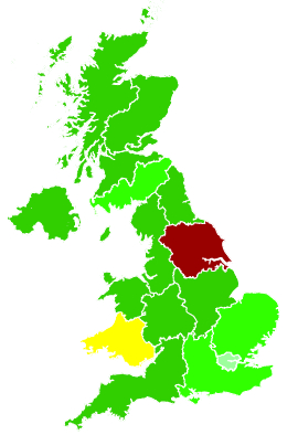 Click on a region for air pollution levels for 05/01/1993