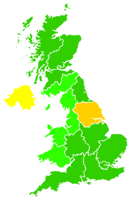 Click on a region for air pollution levels for 05/01/2009