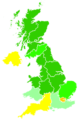 Click on a region for air pollution levels for 05/02/1993