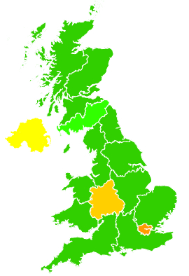 Click on a region for air pollution levels for 05/02/2006