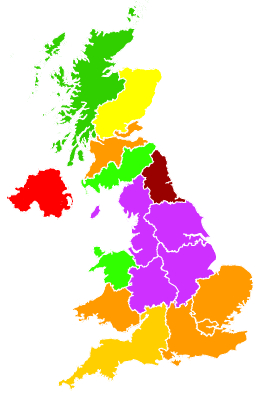Click on a region for air pollution levels for 05/03/2013