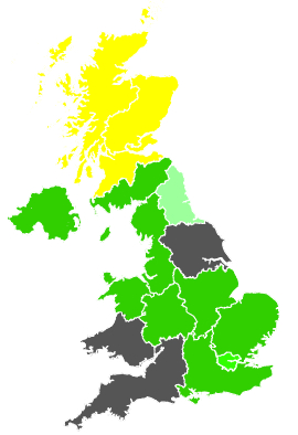 Click on a region for air pollution levels for 05/04/1987