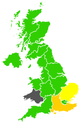 Click on a region for air pollution levels for 05/04/1988