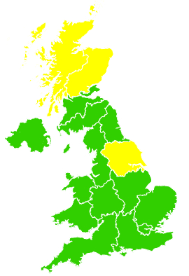 Click on a region for air pollution levels for 05/04/1995