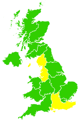 Click on a region for air pollution levels for 05/04/1997