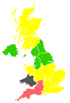 Click on a region for air pollution levels for 05/05/1989