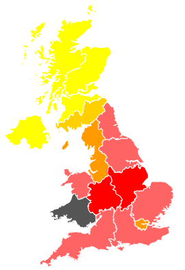 Click on a region for air pollution levels for 05/05/1990