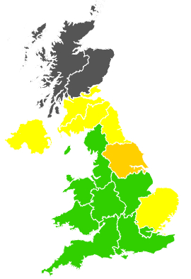 Click on a region for air pollution levels for 05/05/1999