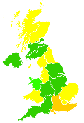 Click on a region for air pollution levels for 05/05/2000