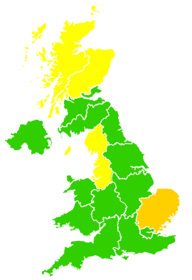 Click on a region for air pollution levels for 05/05/2005