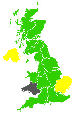 Click on a region for air pollution levels for 05/06/1991