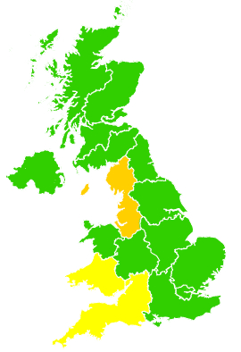 Click on a region for air pollution levels for 05/06/2016